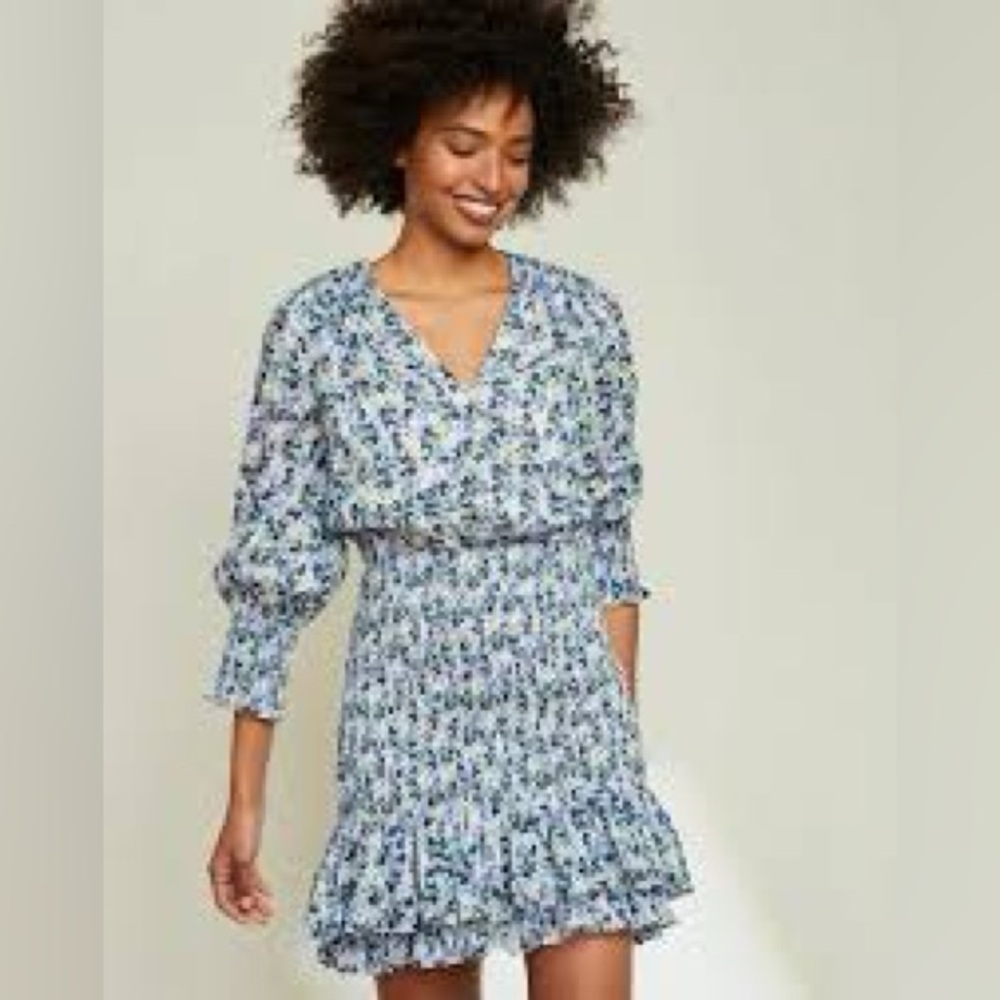 Darrah Smocked Dress- Veronica Beard